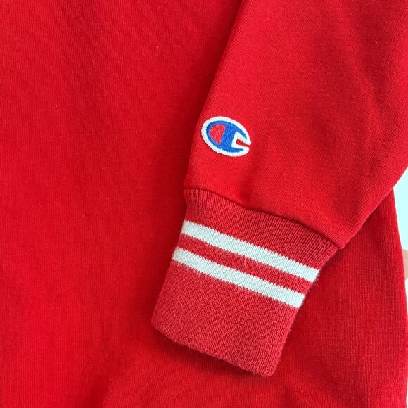 Vintage champion made in the USA red sweatshirt hooded classic 6y Slim Torso - Picture 3 of 7